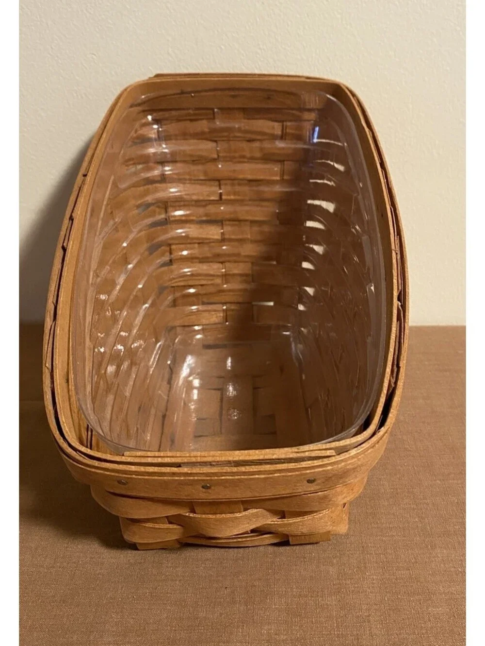 Longaberger 1993 Holiday Sleigh Vegetable Basket & Protector, Size Med